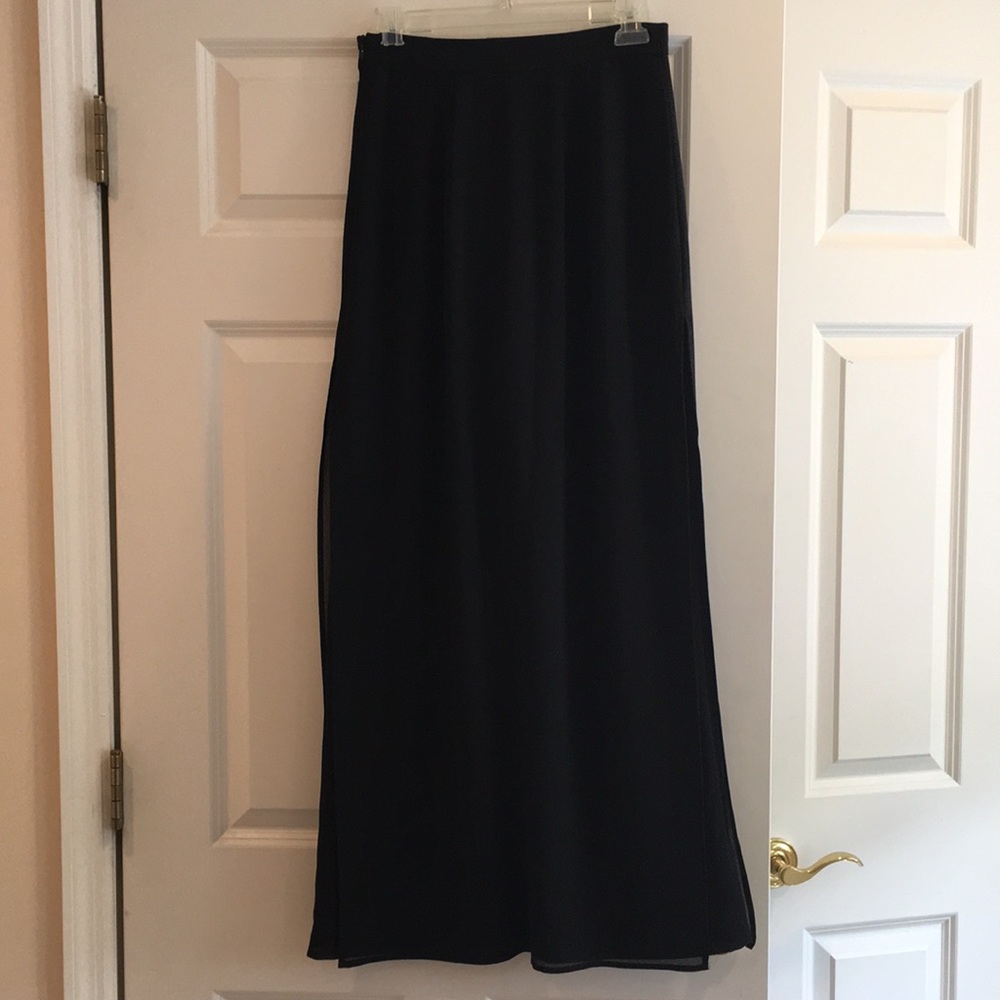 Black Maxi Evening Skirt by Tom Barra - 6